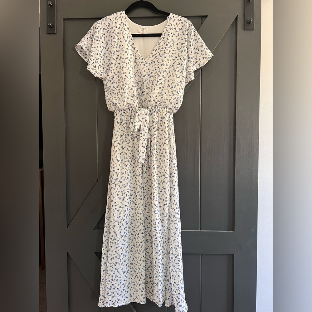 Midi Length Floral Dress